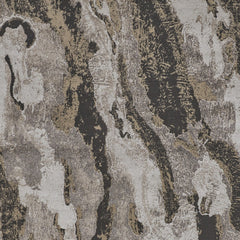 2' x 3' Brown and Ivory Abstract Power Loom Distressed Area Rug