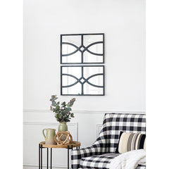 24" Black Framed Accent Mirror