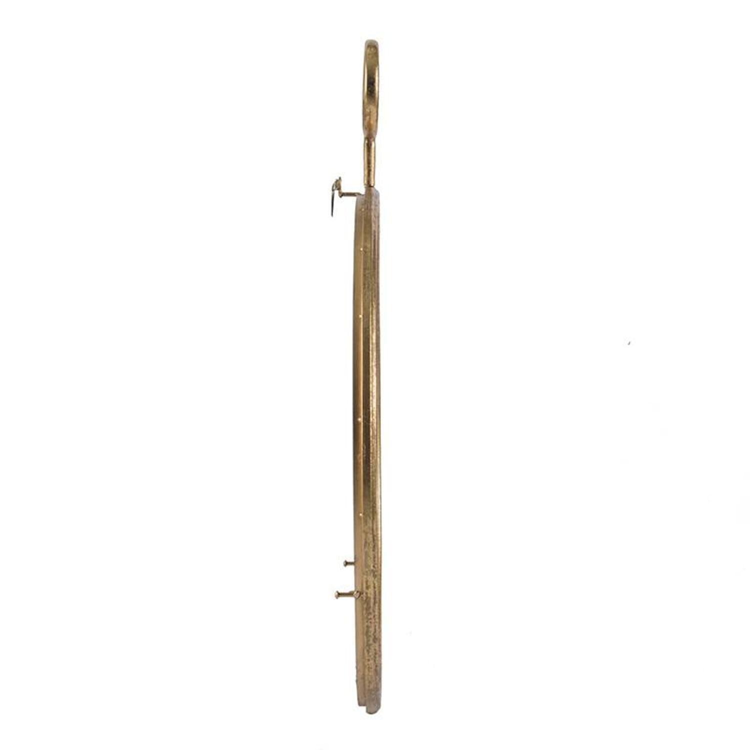 32" Gold Round Framed Accent Mirror