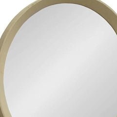 20" Cream Round Framed Accent Mirror