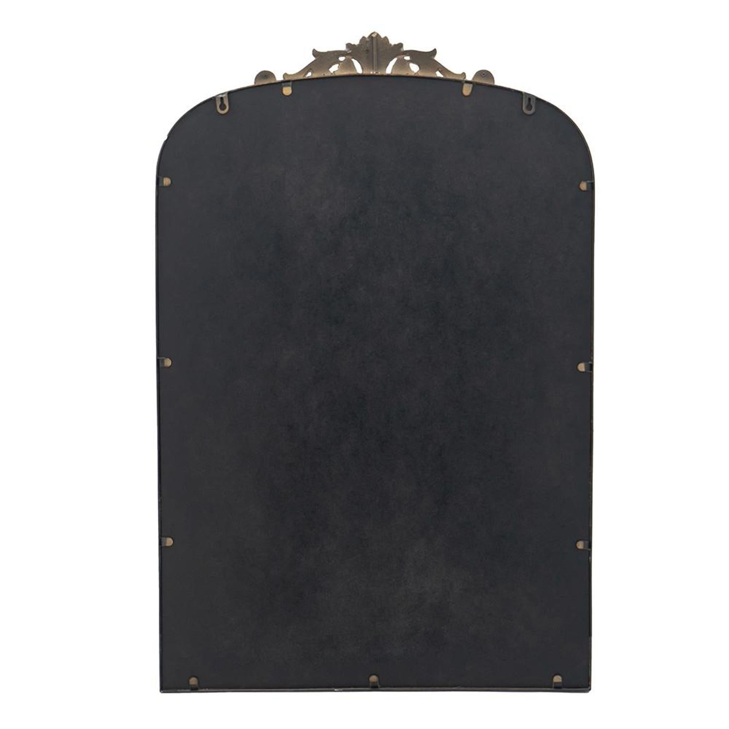 36" Gold Crowned Top Framed Accent Mirror