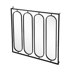 36" Black Square Framed Accent Mirror