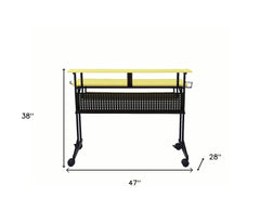 47" Yellow and Black Computer Desk