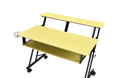 47" Yellow and Black Computer Desk