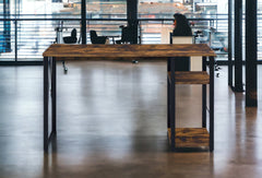 47" Brown and Black Writing Desk