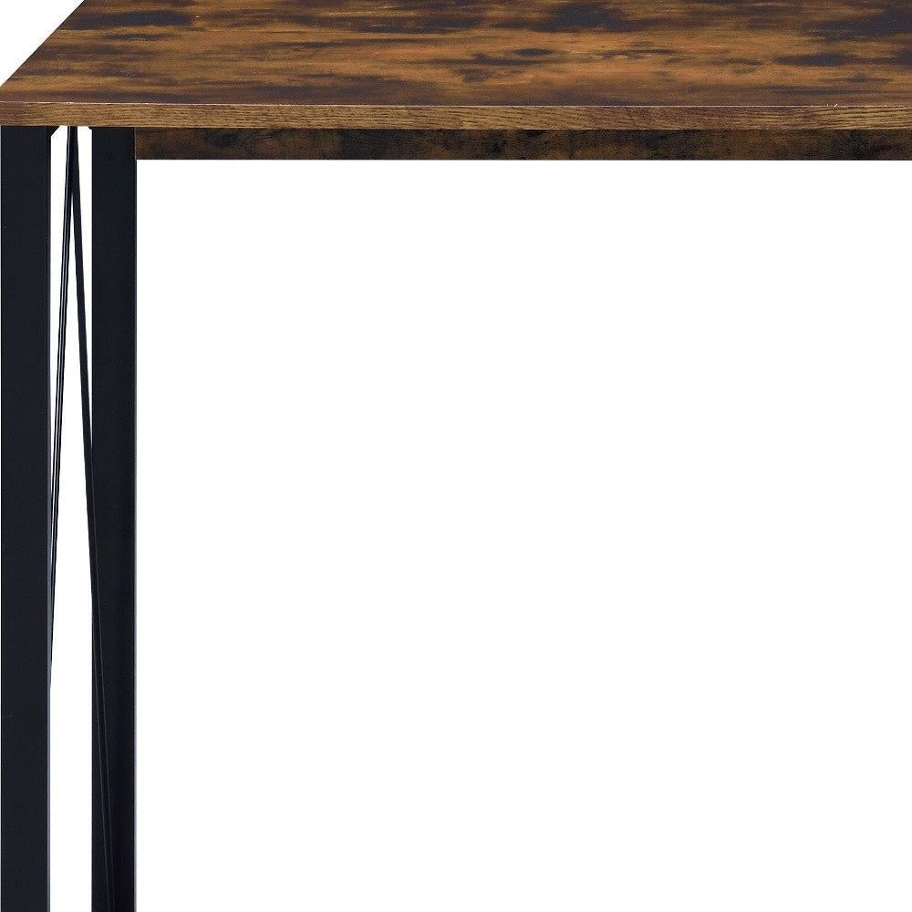 47" Brown and Black Writing Desk