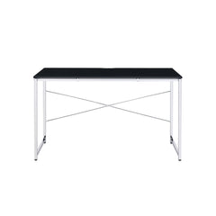 47" Black and Silver Writing Desk