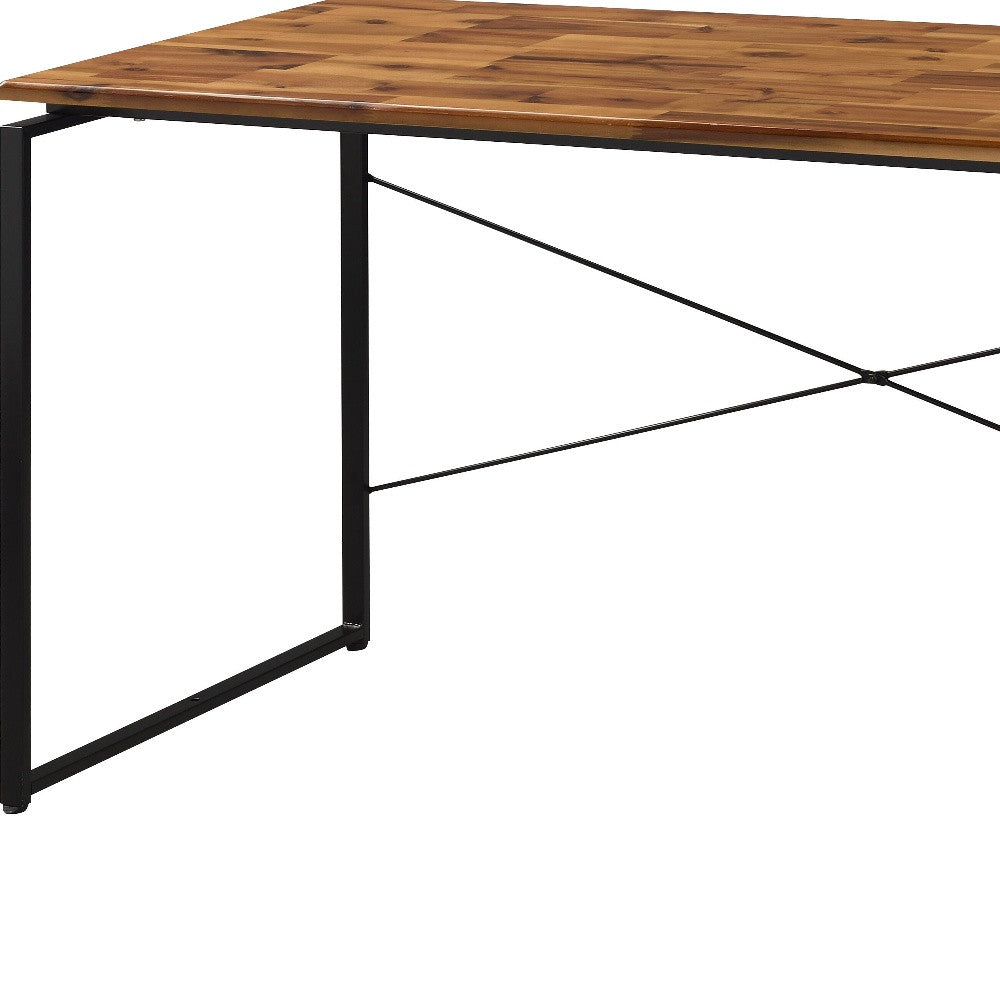 47" Brown and Black Writing Desk