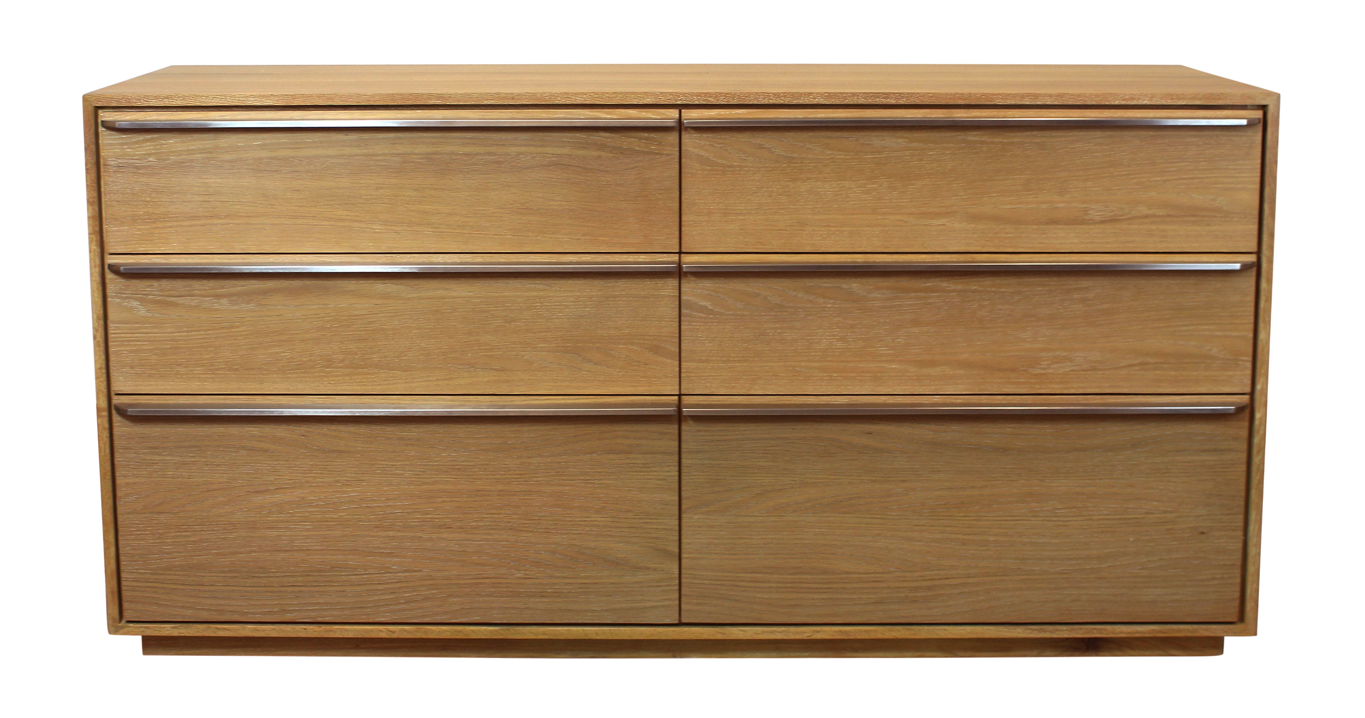 72" Natural Solid Wood Six Drawer Double Dresser