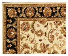 5' x 8' Ivory and Black Oriental Hand Tufted Non Skid Area Rug