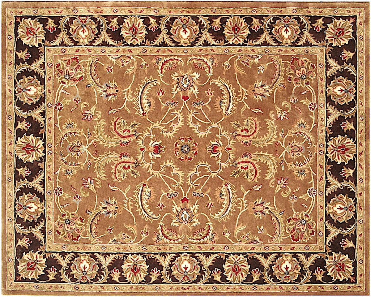 5' x 8' Brown Oriental Hand Tufted Non Skid Area Rug