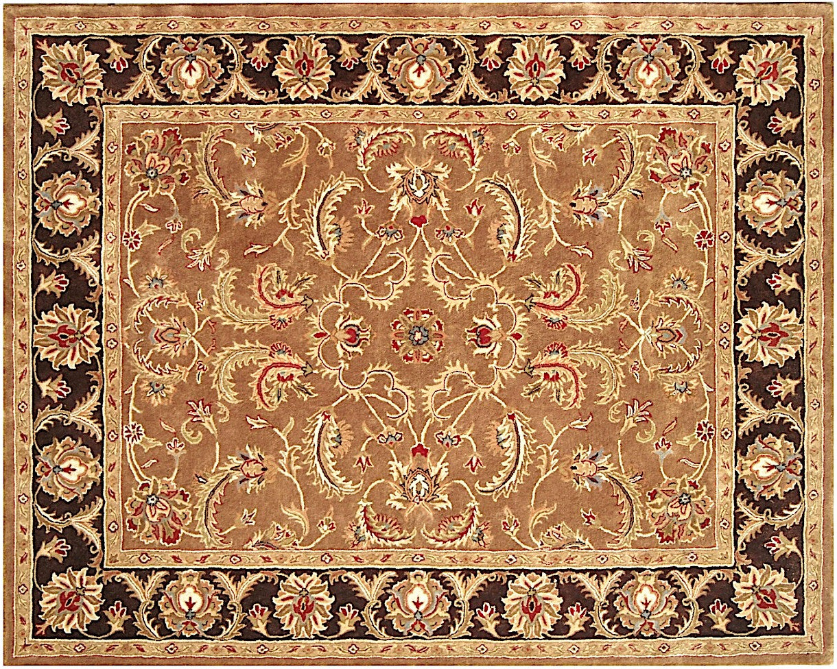 5' x 8' Brown Oriental Hand Tufted Non Skid Area Rug