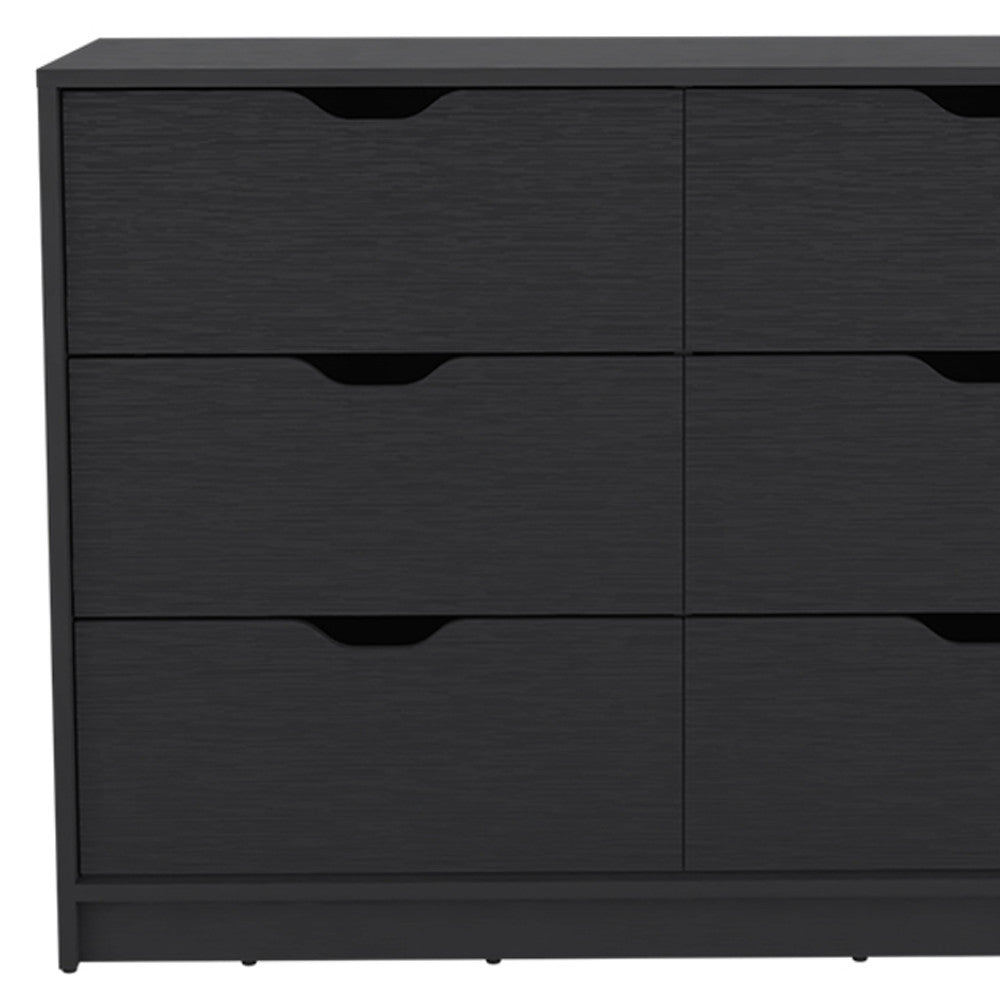 42" Black Four Drawer Dresser