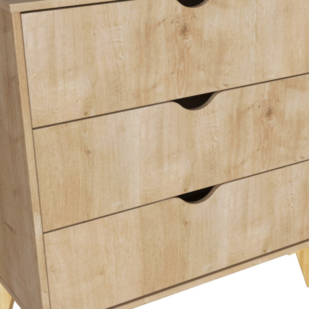 30" Natural Three Drawer Dresser