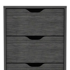 18" Dark Gray Five Drawer Standard Chest