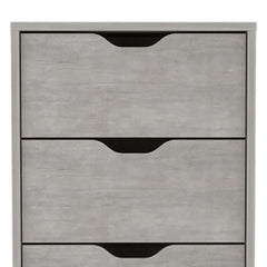 18" Gray Five Drawer Standard Chest