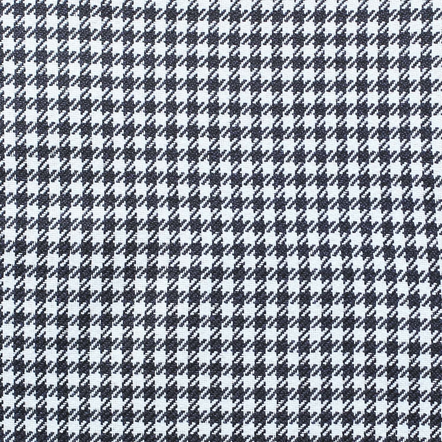 Set Of Four 18" X 18" Black And White Polyester Houndstooth Zippered Pillow