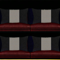 Set Of Four 20" X 12" Black And Brown Polyester Houndstooth Zippered Pillow