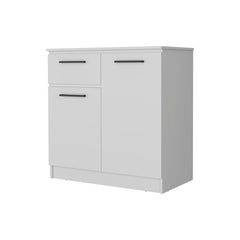 36" White Drawer Double Dresser