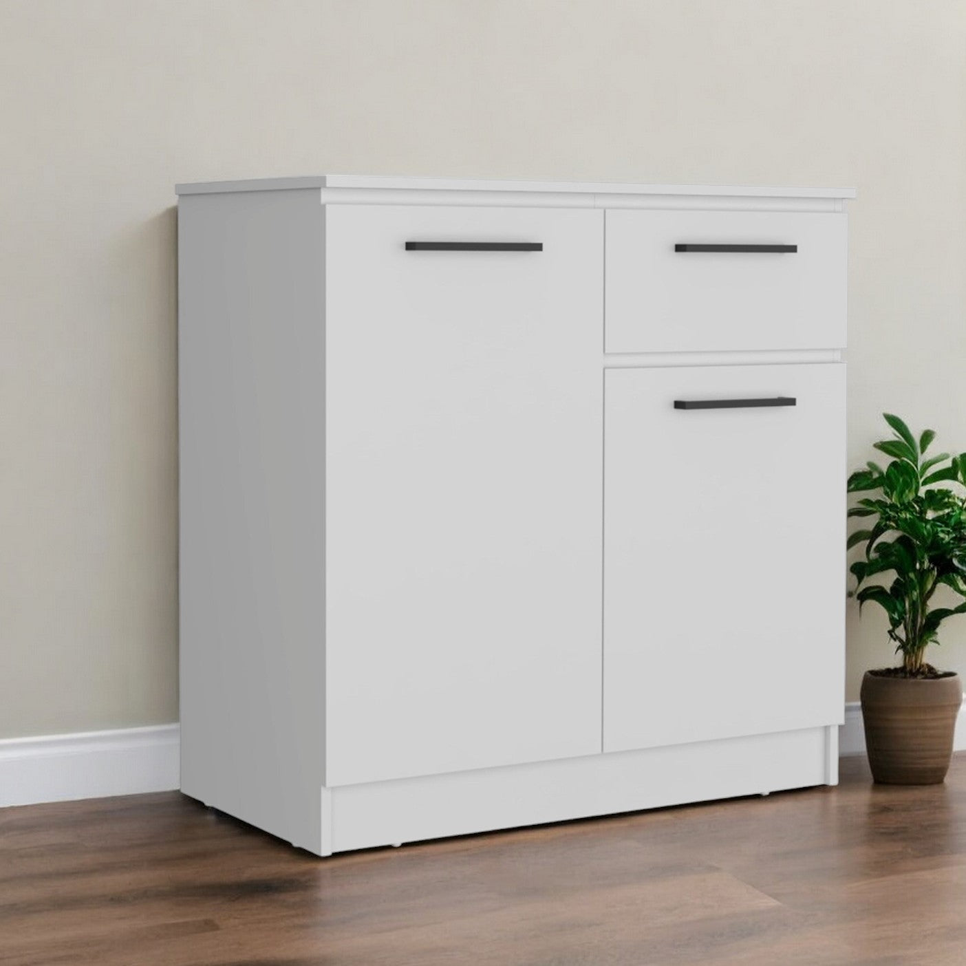 36" White Drawer Double Dresser