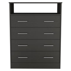 33" Black Four Drawer Dresser