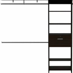 118" Black Drawer Combo Dresser