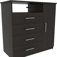 36" Black Four Drawer Dresser