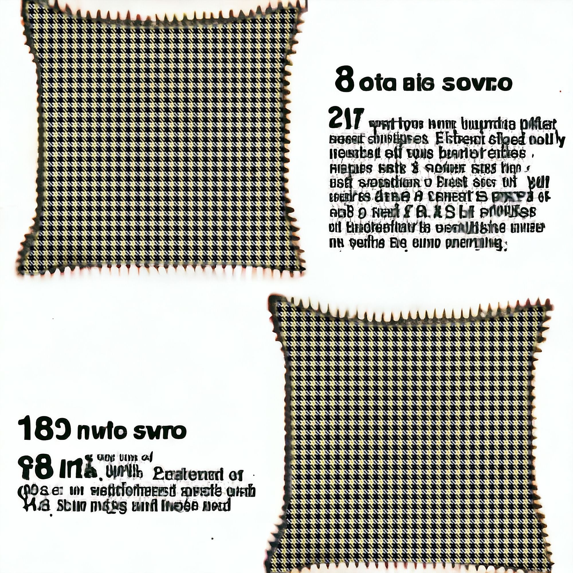 Set Of Two 18" X 18" Yellow Polyester Houndstooth Zippered Pillow