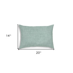 14" X 20" Sea Green Indoor Outdoor Throw Pillow