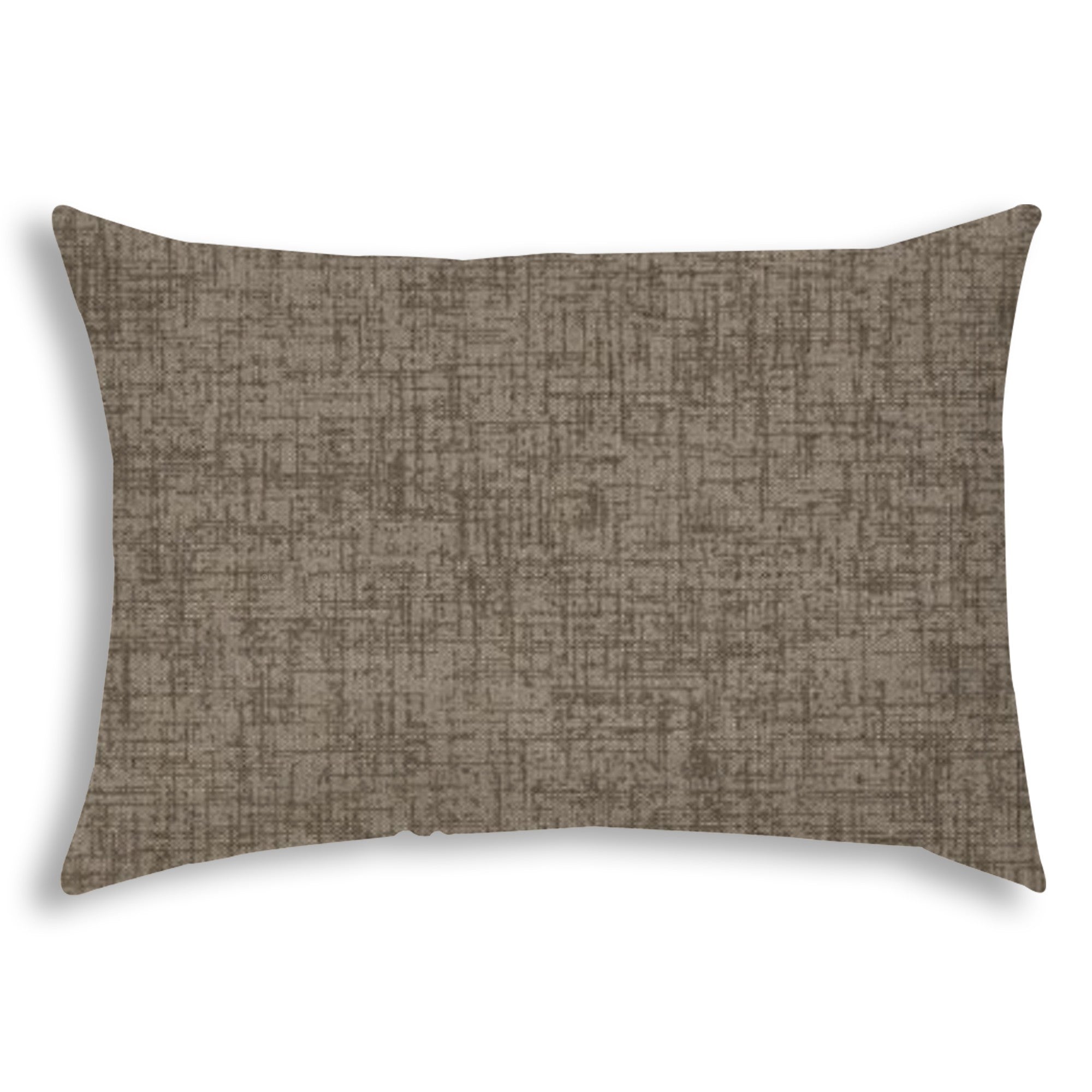 14" X 20" Taupe Indoor Outdoor Throw Pillow