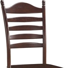 Espresso Wood Ladder Back Dining Side Chair