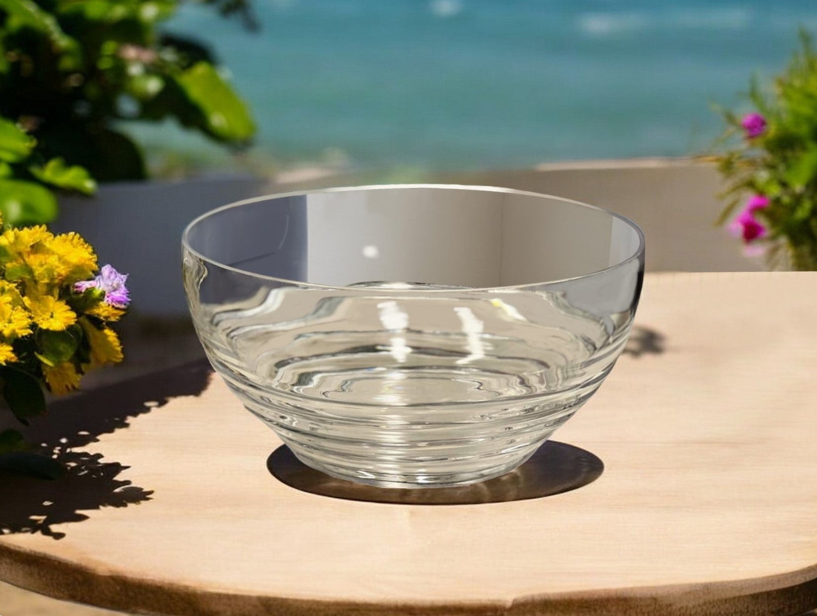 10" Clear Acrylic Round Salad Bowl