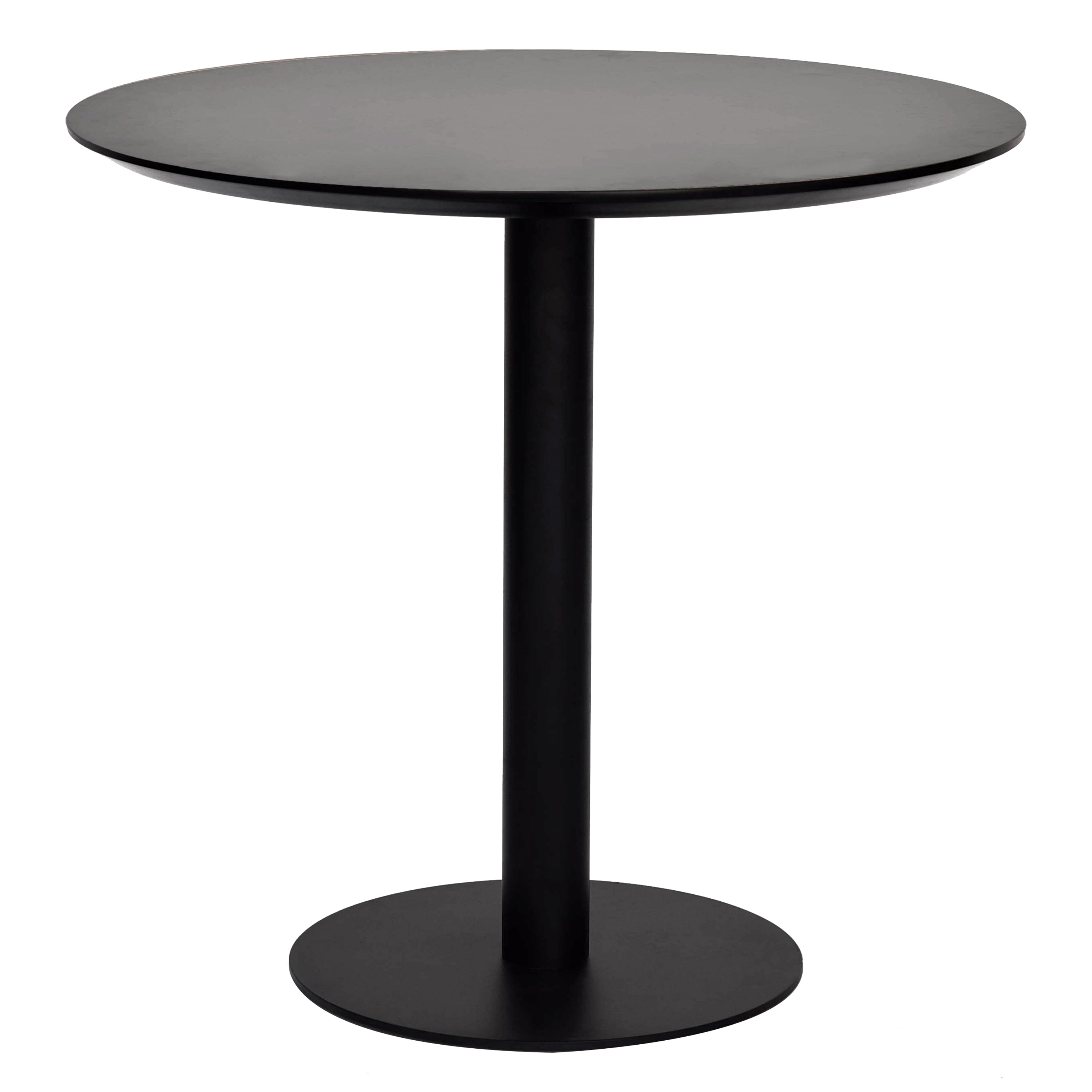 32" Black Rounded Steel Bar Table