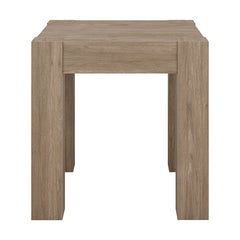 22" Gray Wood Square End Table