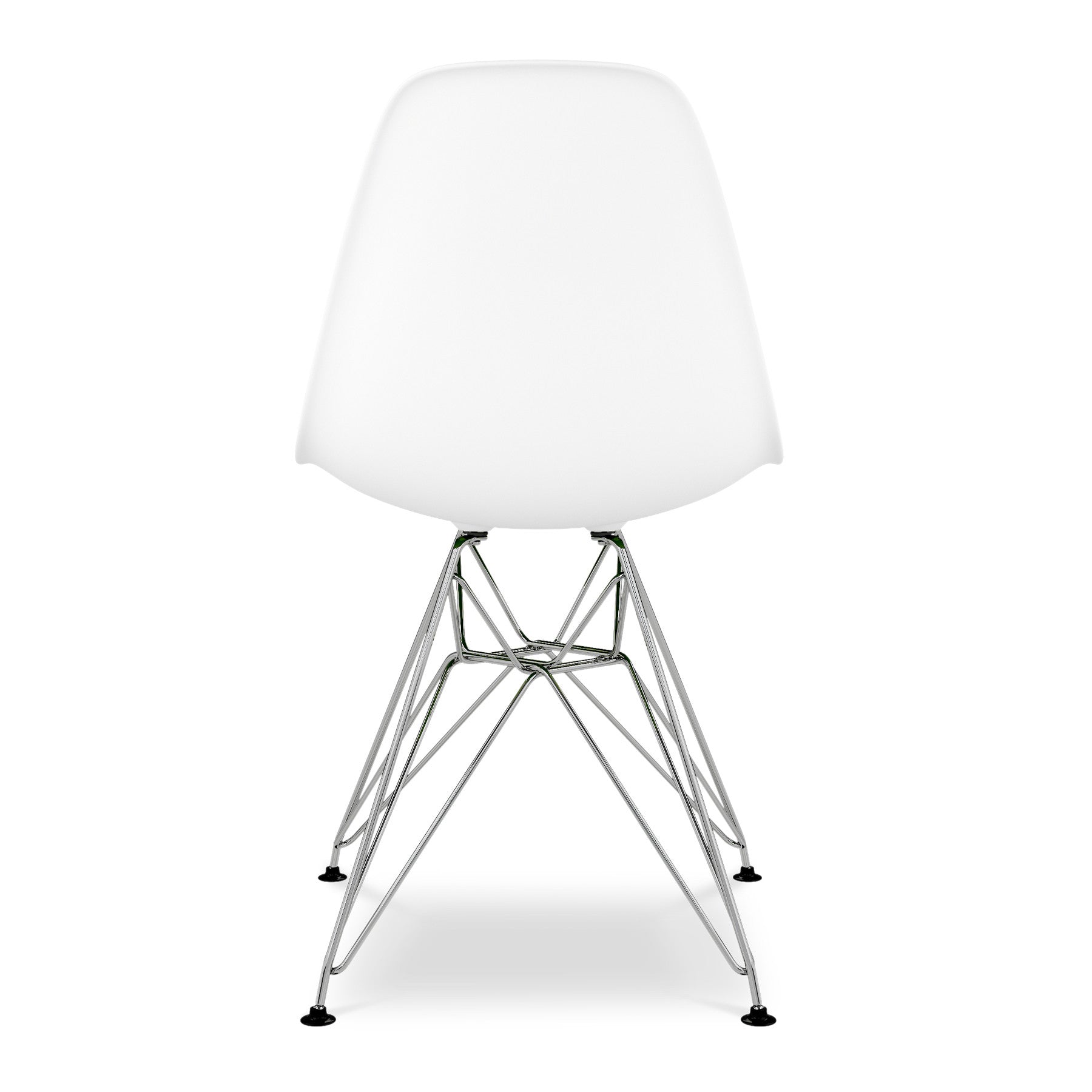 White And Silver Acrylic Dining Side Chair