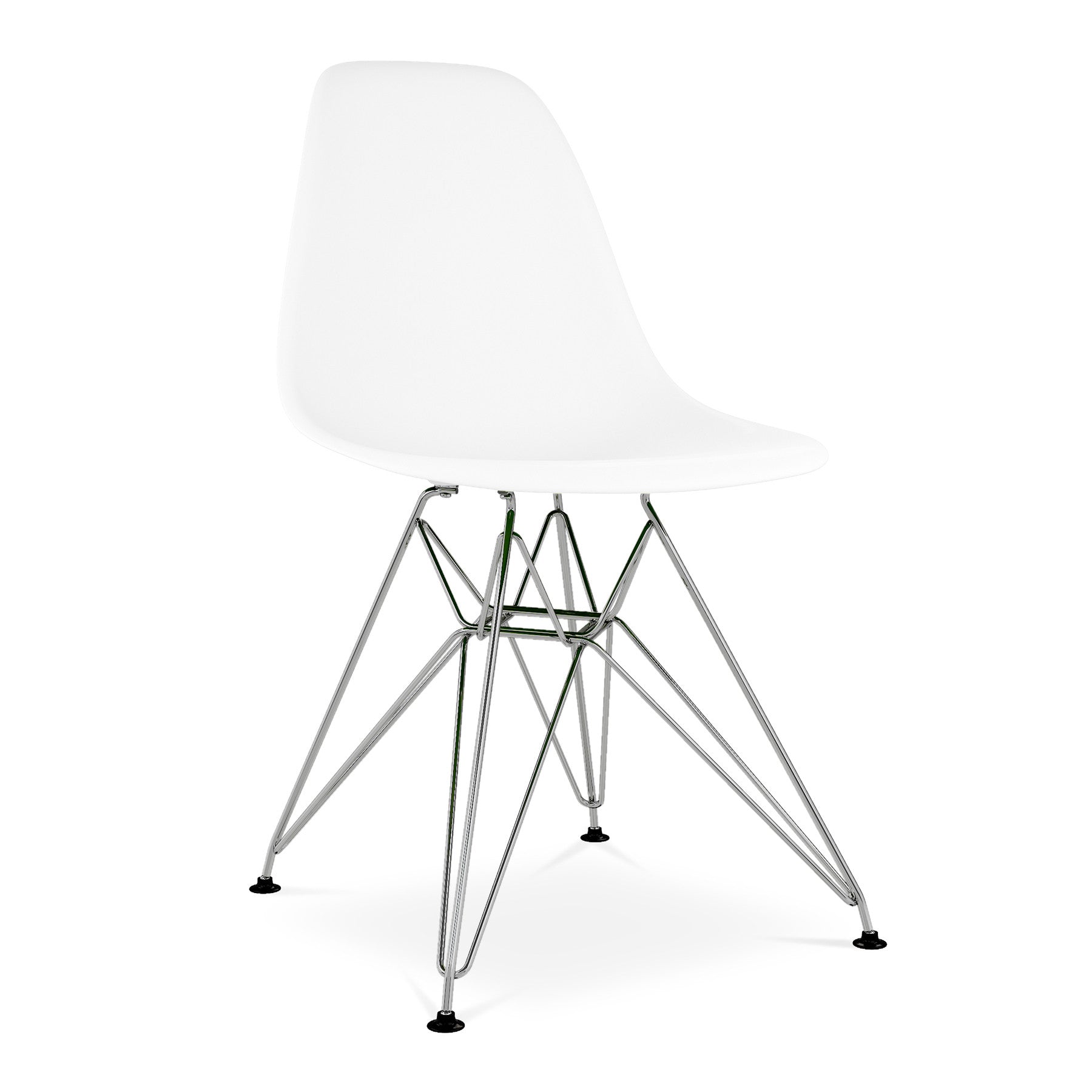 White And Silver Acrylic Dining Side Chair