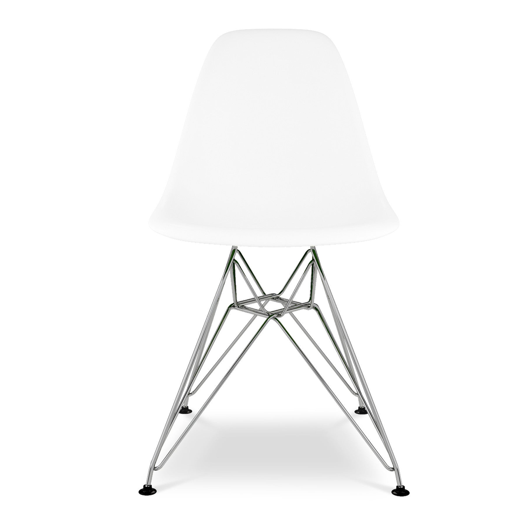 White And Silver Acrylic Dining Side Chair