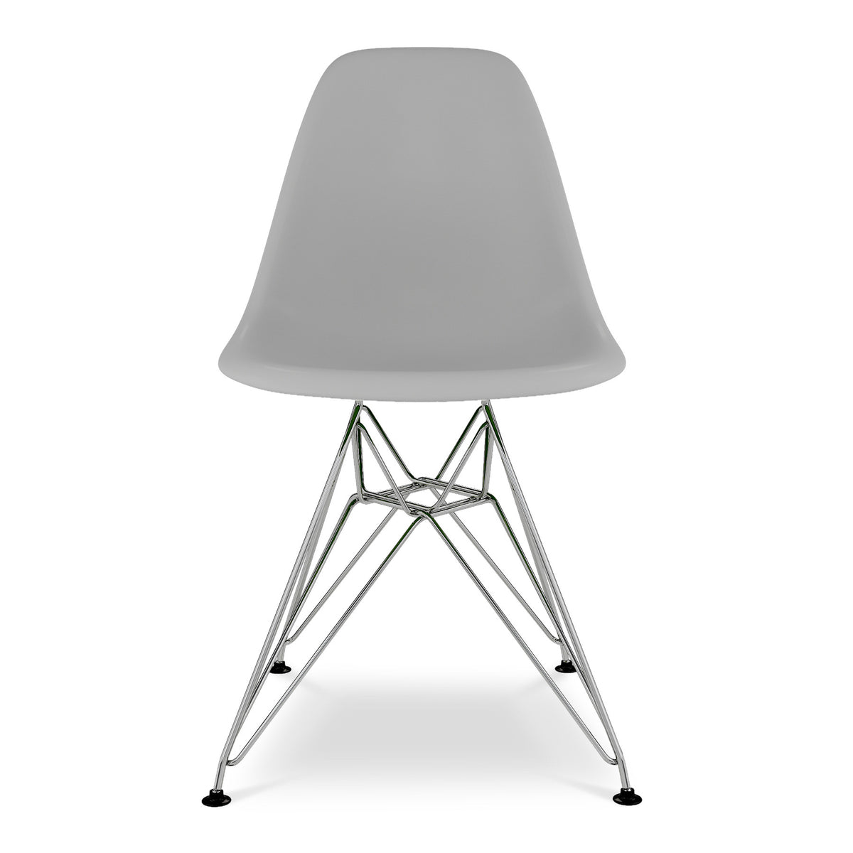 Gray And Silver Acrylic Dining Side Chair