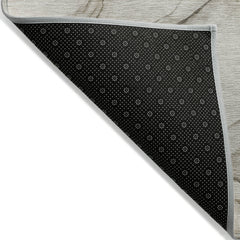 3' X 4' Beige and Gray Abstract Washable Non Skid Indoor Outdoor Area Rug