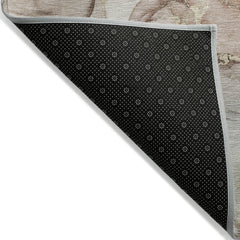8' X 10' Gray and Gold Abstract Washable Non Skid Indoor Outdoor Area Rug