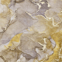 3' X 4' Taupe Abstract Washable Non Skid Indoor Outdoor Area Rug