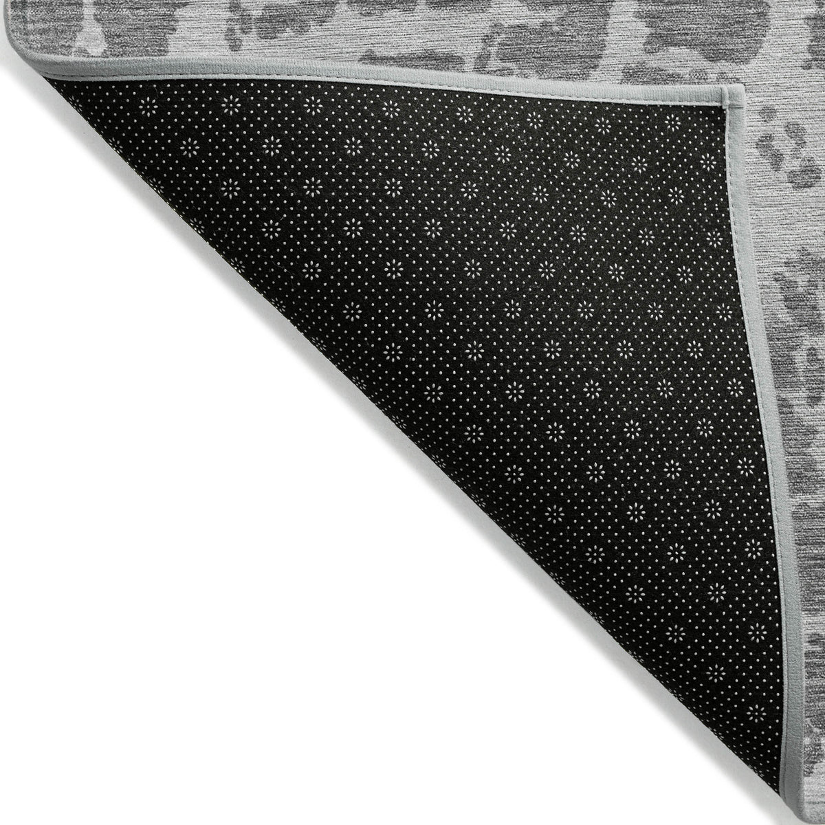 3' X 4' Charcoal Abstract Washable Non Skid Indoor Outdoor Area Rug