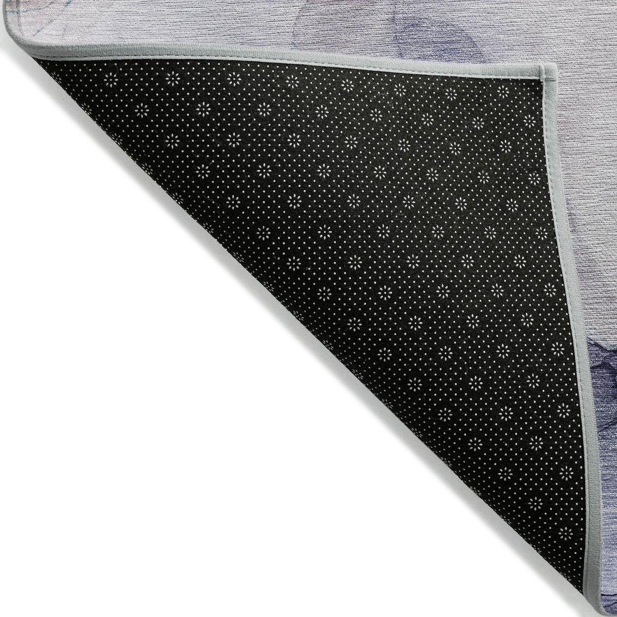 10' X 14' Blue Abstract Washable Non Skid Indoor Outdoor Area Rug