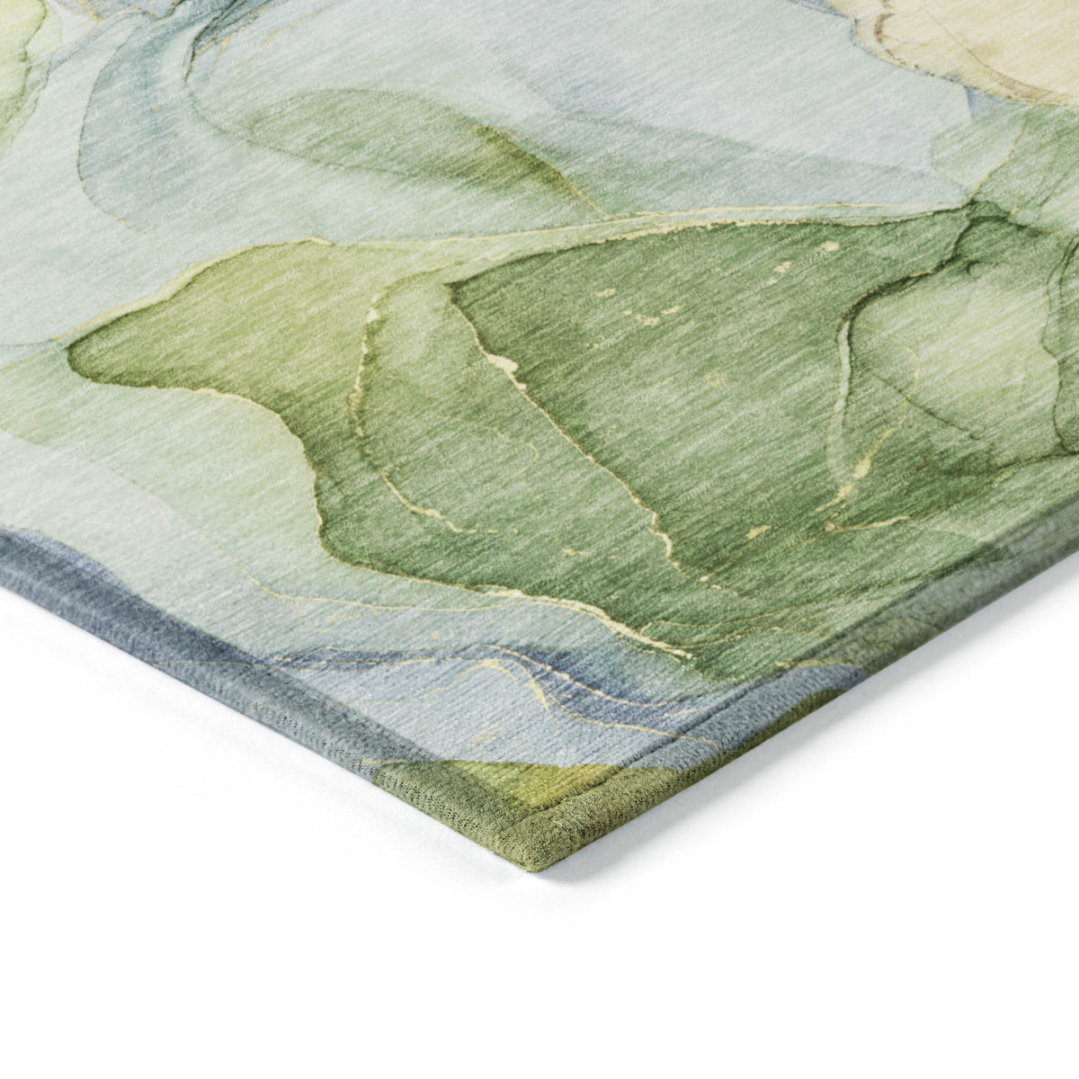 10' X 14' Yellow Abstract Washable Non Skid Indoor Outdoor Area Rug