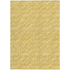 10' X 14' Gold Geometric Washable Non Skid Indoor Outdoor Area Rug