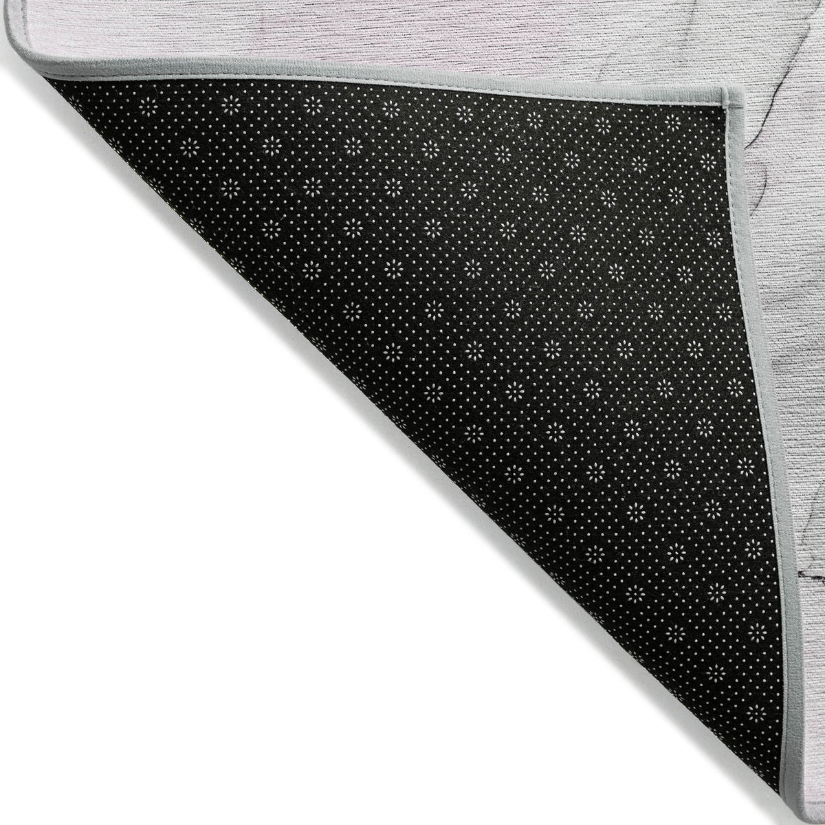 2' X 3' Gray and Pink Abstract Washable Non Skid Indoor Outdoor Area Rug