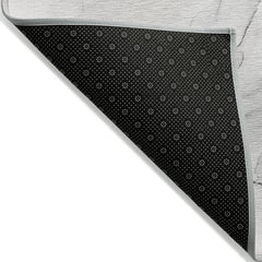 3' X 4' Beige Ivory and Gray Abstract Washable Non Skid Indoor Outdoor Area Rug