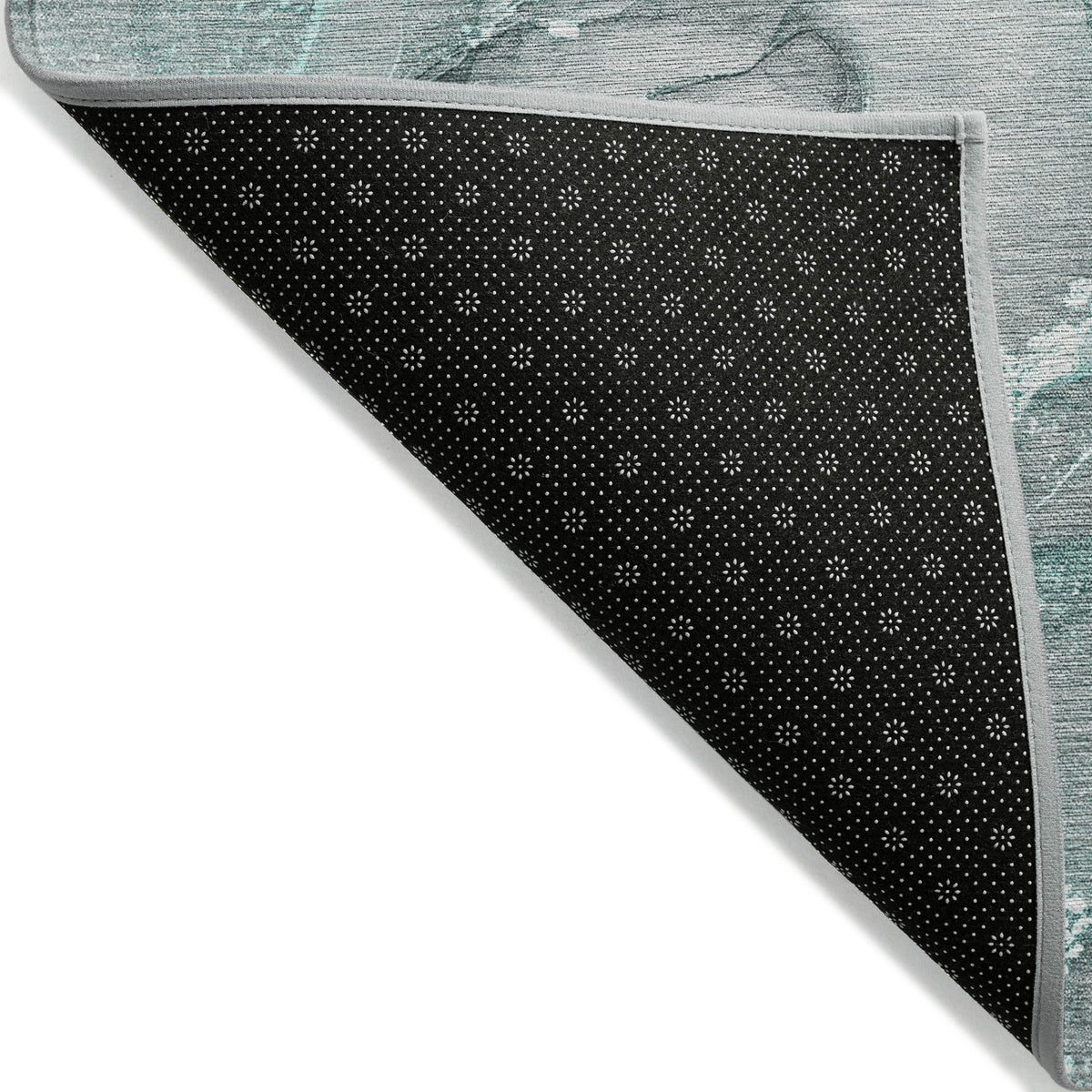 10' X 14' Gray and Ivory Abstract Washable Non Skid Indoor Outdoor Area Rug