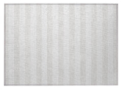 2' X 3' Ivory Striped Washable Non Skid Indoor Outdoor Area Rug