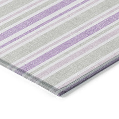 10' X 14' Pearl Striped Washable Non Skid Indoor Outdoor Area Rug